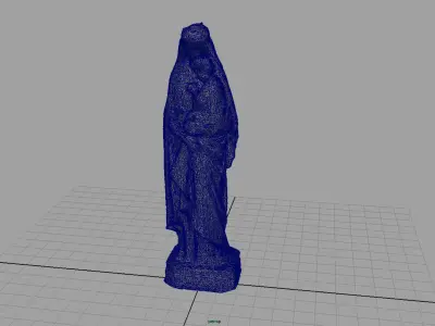 Virgin Mary Low-poly 3D model