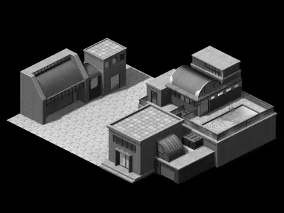 Future World - Black Market 04 3D model