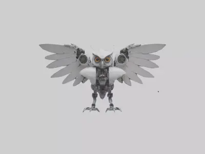 Robot version of a robot owl model 3D model