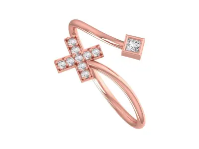 Women Open End Twist Light Weight Band Ring 3D print model