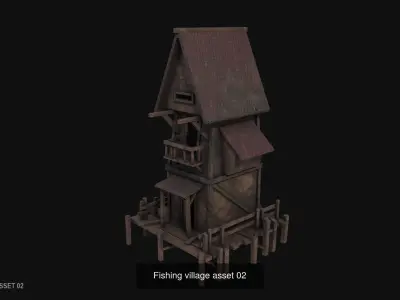 Fishing village asset collection 3D Model Pack
