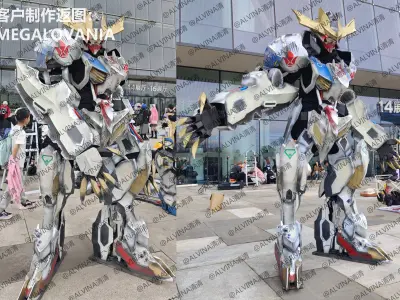 Gundam Barbados Lupus Rex Armor - DIY Cosplay Pepakura Foam Low-poly 3D model