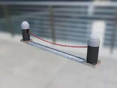 Road Block  Low-poly 3D model