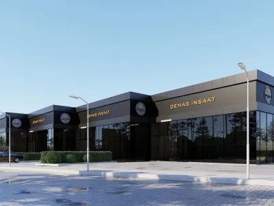 Prefabricated Workplace facade 3D model