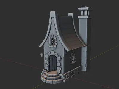 Stylized Fantasy House Pack Low Poly 3D Medieval Desert Houses Low-poly 3D model