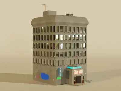 Cyberpunk Hotel 3D model