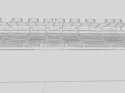 Stade Saputo - Montreal Canada 3D Model Low-poly 3D model