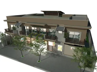 Guesthouse exterior 3D model