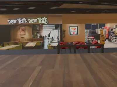 VR store Low-poly 3D model