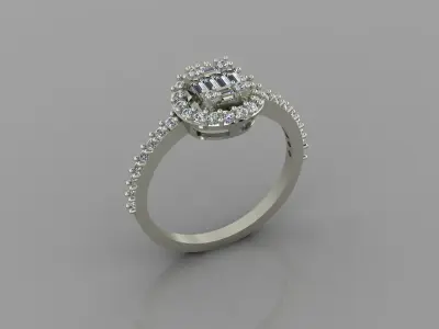 Women jewelry ring 3D print model
