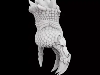 Hybrid Mecha Dragon Claw 3D print model