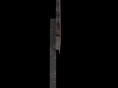 Staggered intersaction Roadsign Low-poly 3D model