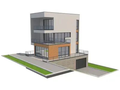 Modern House 22 3D model purchase