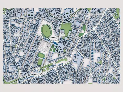 Abbey of Santa Giustina Italy 3D model