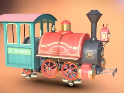 wagon big thunder moutain disney land paris  3D print model