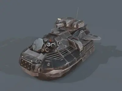 Next Generation Tank Armored Vehicle Robot Low-poly 3D model