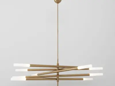 Rousseau grande articulating chandelier by Kelly Wearstler 3D model