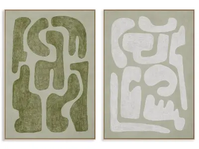 Abstract Painting Frame set 3D model 480