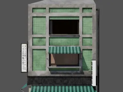 Japanese Apartment House 3D model