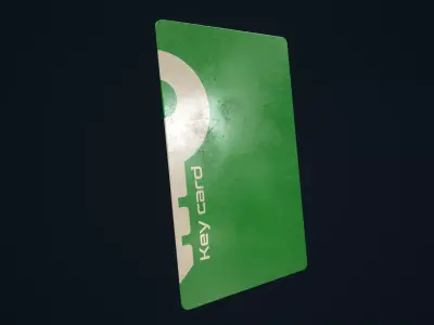 Key card Low-poly 3D model