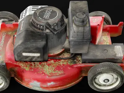 Vintage Lawn Mower Toro Low-poly 3D model