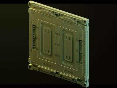 Sci-Fi Wall Panels- Printable Miniature Set 3D print model  3D print model