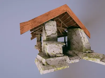 Covered Bridge Low-poly 3D model