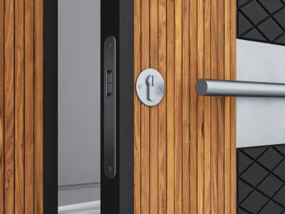 Aluminium door 98 3D model
