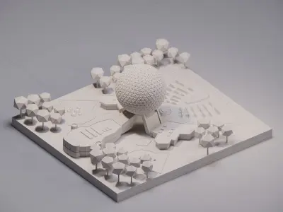 Epcot Low-poly 3D model