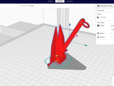 Anchor Type D 3D print model
