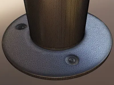 Stainless Steel Bollard - High-Poly 3D model