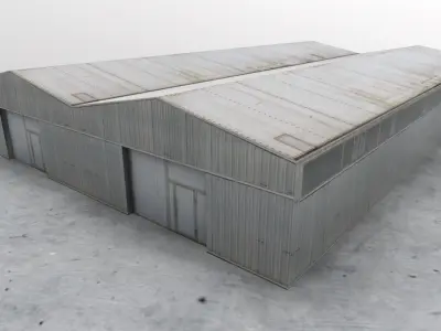 LKKV Double Hangar Low-poly 3D model