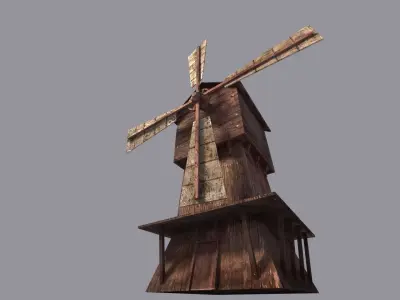 WindMill Textured 3D model