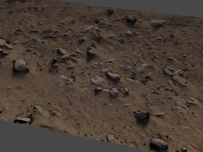 Gravelsand13 dirt area with rocks and dirt 3D model