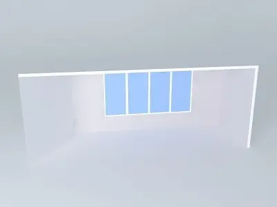 Wall with window Free 3D model