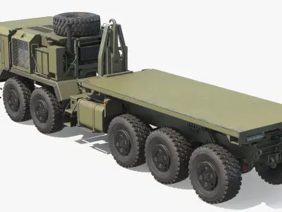  Palletized Load System Flatbed Cargo Truck Green Simplified 