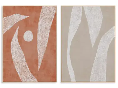 Abstract Painting Frame set 3D model 481