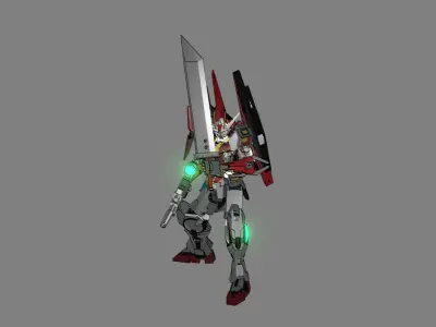 Attacker Gundam B 18 3D model
