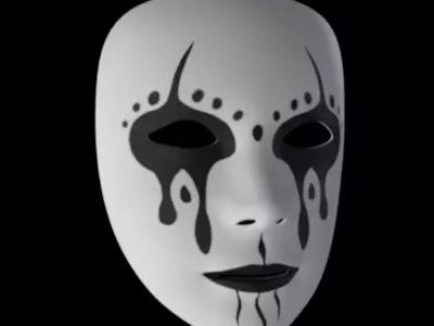 Harlequin Mask 3D model