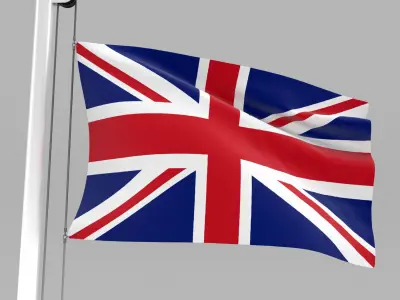 Flag of United Kingdom 3D model