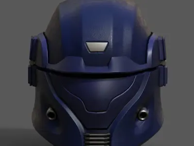 Helmet scifi space protection futuristic technology  Low-poly 3D model