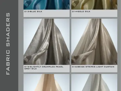 Shaders for VrayforC4D - Bundle 01 Fabric 3D model