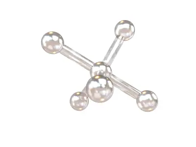Cartoon Atom v3 001 Low-poly 3D model