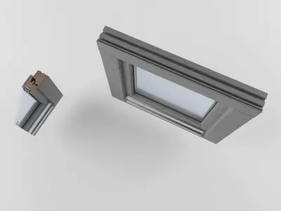 Window full model and cuted 3D model