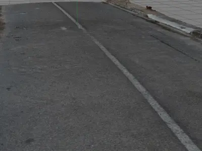 3D Scan - High Res Tarmac Road and Street 3D model