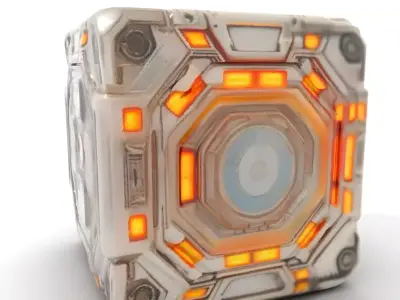 Futuristic SciFi Cargo Box Model Pack Low-poly 3D model