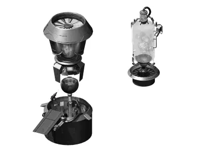 Machinery - Floor Light 02 3D model