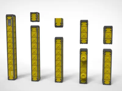 Sci-Fi ventilation system 3D model