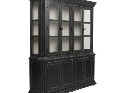 A399- china cabinet with glass doors 3D model