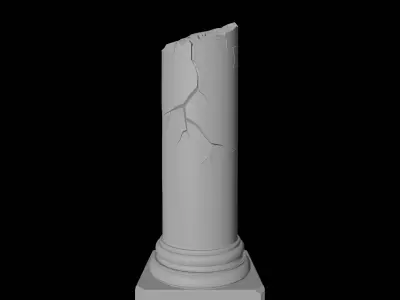 Ruined Pillar Terrain 3D print model
